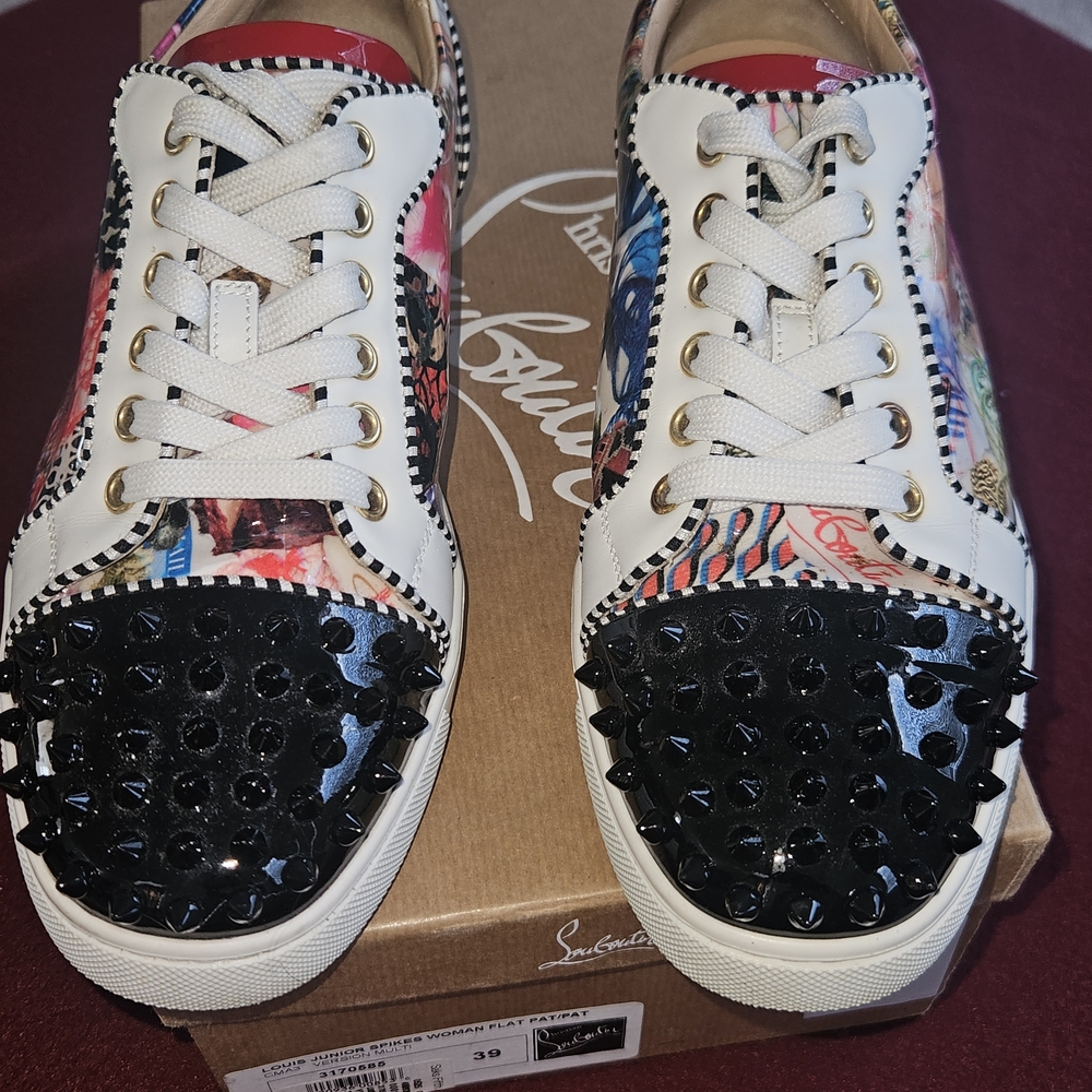 Christian Louboutin Multicolor Spiked Sneakers